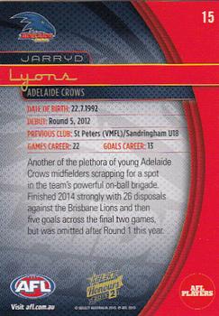 2015 Select AFL Honours Series 2 #15 Jarryd Lyons Back